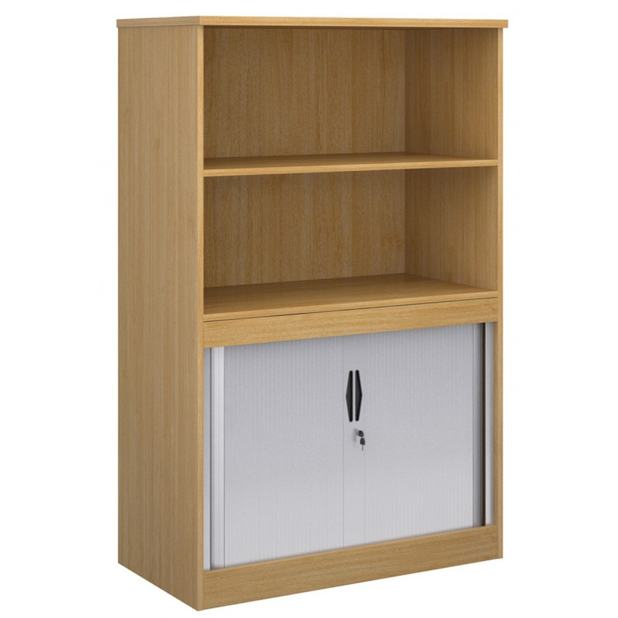 Systems Combination Bookcase With Horizontal Tambour